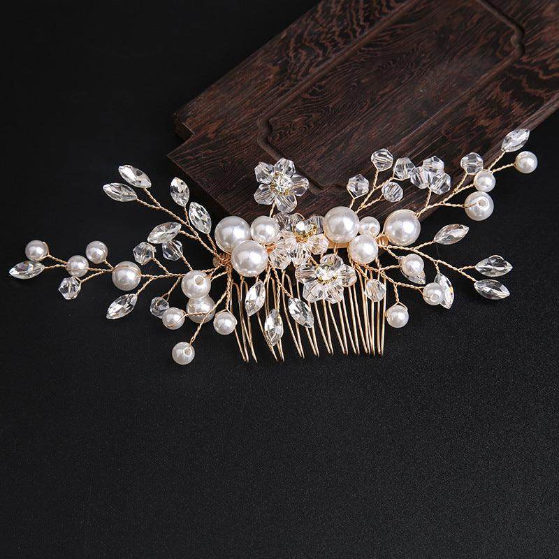 Pearl Bride Hair Comb Wedding Hair Accessories for Brides 597087436525 - COCOMELODY